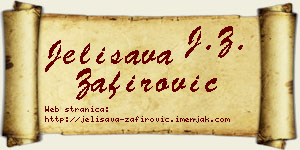 Jelisava Zafirović vizit kartica